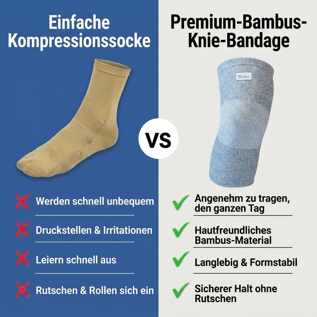 Premium Bambus Kniebandage (1 Stück)